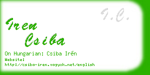 iren csiba business card